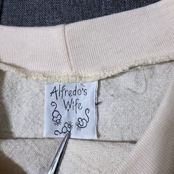 Vintage Alfredo's Wife Women Top Medium Cream Native American Southwest Handmade - Picture 4 of 5